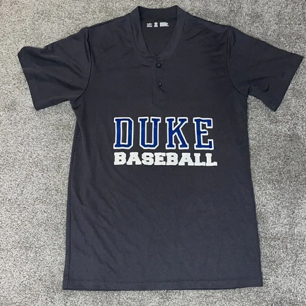 Duke University Athletics Blue Devils #28 gray Baseball practice shirt jersey S